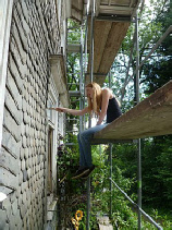 Restaurierung der Fensterrahmen